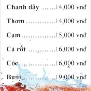 Thực đơn- Púm Cafe - Phan Huy Ích