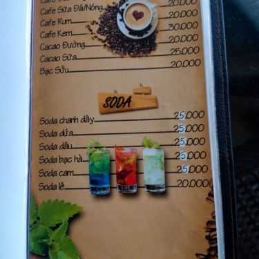 Thực đơn- Tam Giang Coffee