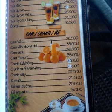 Thực đơn- Tam Giang Coffee