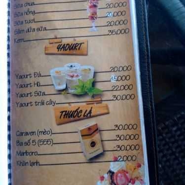 Thực đơn- Tam Giang Coffee