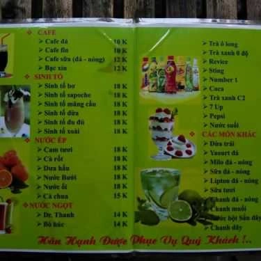 Thực đơn- Thảo My Cafe - Đường Số 9