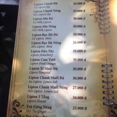 Thực đơn- Cafe Trịnh - Xuân Thủy