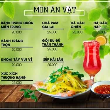 Thực đơn- Ăn vặt Căn Tin Vui Vẻ - Kem Trái Cây