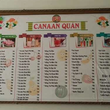 Thực đơn- Cafe Canaan Quán - Kem Cuộn Thái Lan