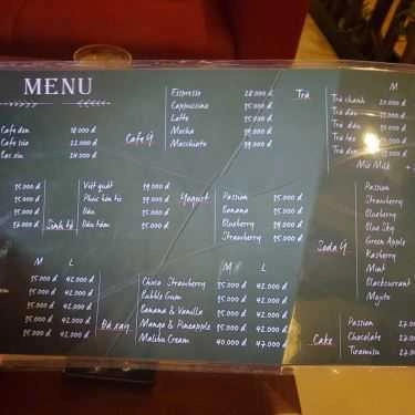 Thực đơn- Cánh Diều Cafe