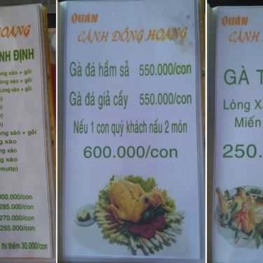 Thực đơn- Quán Nhậu Cánh Đồng Hoang - Gà Ta Bình Định