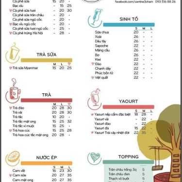 Thực đơn- Ăn vặt Cantine 3 Chấm - Trà Sữa & Bánh Mì Que