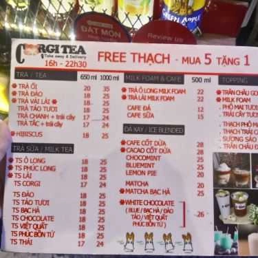 Thực đơn- Cafe Cargi Tea - Trà Sữa & Trà Đào