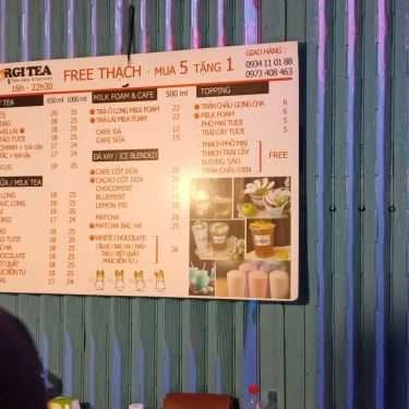 Thực đơn- Cafe Cargi Tea - Trà Sữa & Trà Đào