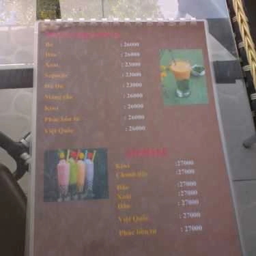Thực đơn- Cây Dừa Cafe