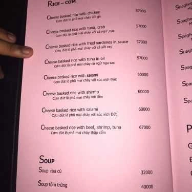 Thực đơn- Cetana Cafe