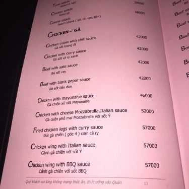 Thực đơn- Cetana Cafe