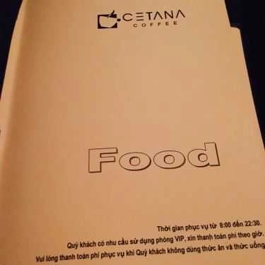 Thực đơn- Cetana Cafe