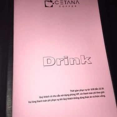 Thực đơn- Cetana Cafe