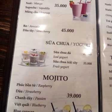 Thực đơn- The Chapel Coffee - Đường Số 1