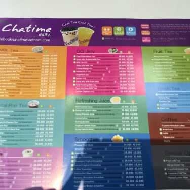 Thực đơn- Cafe Chatime Hai Bà Trưng - Trà Sữa & Cupcake