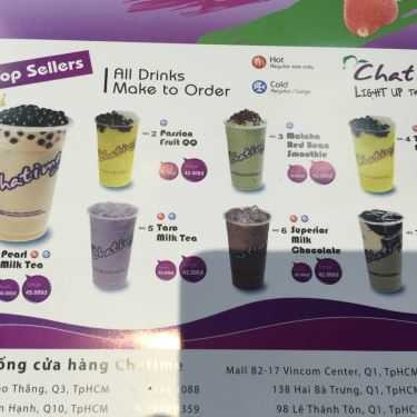Thực đơn- Cafe Chatime Hai Bà Trưng - Trà Sữa & Cupcake