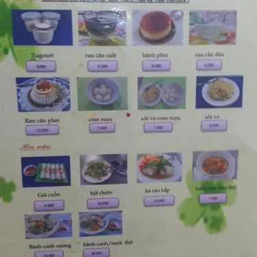 Thực đơn- Tiệm Bánh Chè Bánh Tuyết Nga - Nguyên Hồng