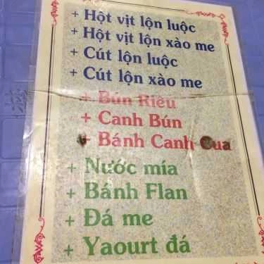 Thực đơn- Ăn vặt Chè Hà Trâm