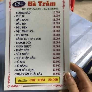 Thực đơn- Ăn vặt Chè Hà Trâm