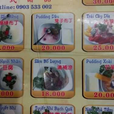 Thực đơn- Ăn vặt Chè Hồng Kong