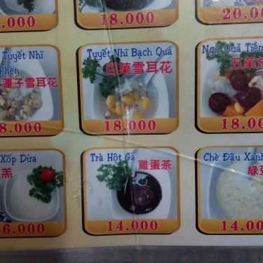 Thực đơn- Ăn vặt Chè Hồng Kong
