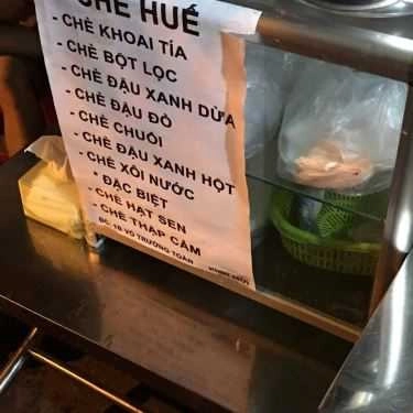 Thực đơn- Ăn vặt Chè Huế - Võ Trường Toản