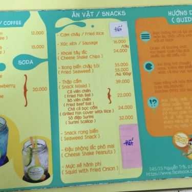 Thực đơn- Cafe Chè Khúc Bạch Đỗ Ngọc