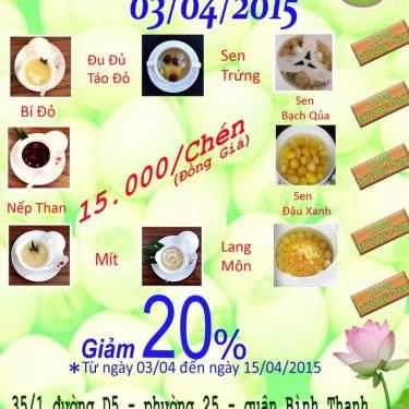 Thực đơn- Ăn vặt Chè Long Đình - Đường D5