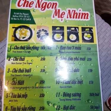 Thực đơn- Ăn vặt Chè Ngon Mẹ Nhím