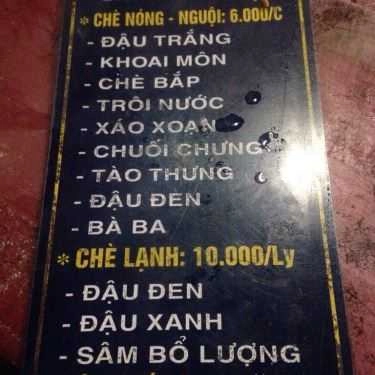 Thực đơn- Ăn vặt Chè Nóng