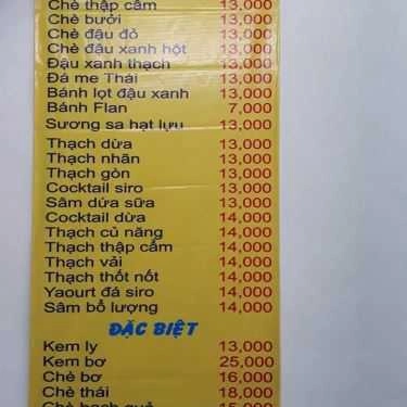 Thực đơn- Cafe Chè Quảng Đông - Ngô Tất Tố