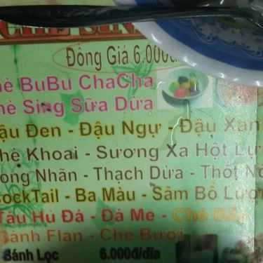 Thực đơn- Ăn vặt Chè Sinh Viên - Sư Vạn Hạnh