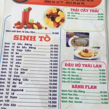 Thực đơn- Ăn vặt Chè Thái Lan - Đường D9