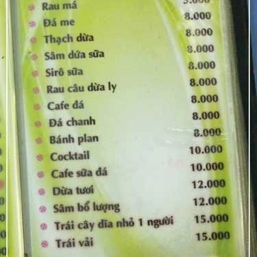 Thực đơn- Cafe Chè Thái Thảo Vy