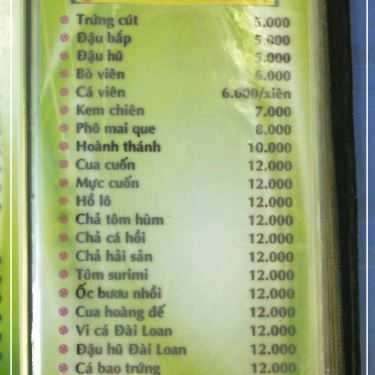 Thực đơn- Cafe Chè Thái Thảo Vy