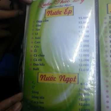 Thực đơn- Cafe Chè Thái Thảo Vy