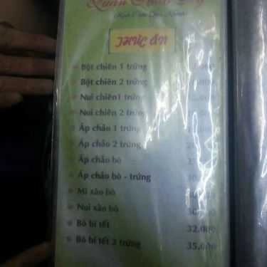 Thực đơn- Cafe Chè Thái Thảo Vy