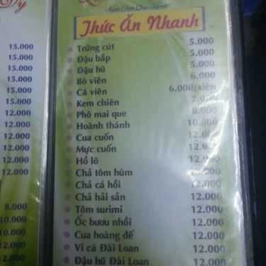 Thực đơn- Cafe Chè Thái Thảo Vy