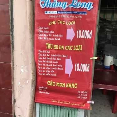 Thực đơn- Ăn vặt Chè Thăng Long - Cách Mạng Tháng 8