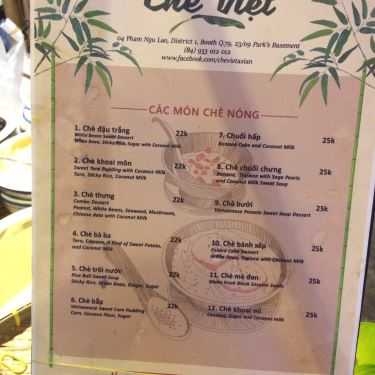 Thực đơn- Cafe Chè Việt - Taka Plaza