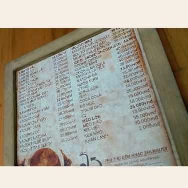 Thực đơn- A5 Cafe - Nguyễn Thái Bình
