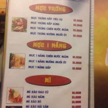 Thực đơn- Quán Nhậu Bảy Hiền - Bia Tuyết