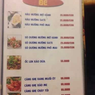 Thực đơn- Quán Nhậu Bảy Hiền - Bia Tuyết