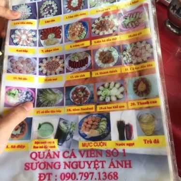 Thực đơn- Ăn vặt Cá Viên Số 1