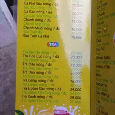 Thực đơn- Cây Si Cafe - Phạm Văn Đồng