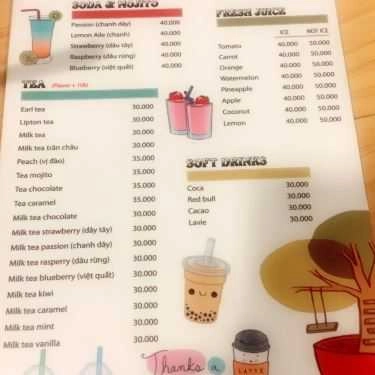 Thực đơn- Cello Garden Coffee