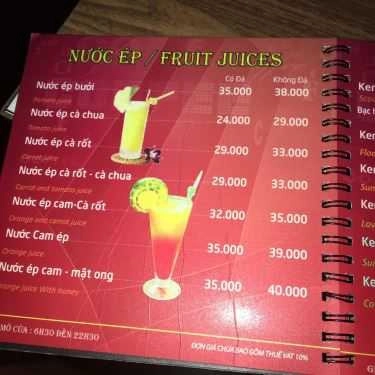 Thực đơn- CHB Cafe