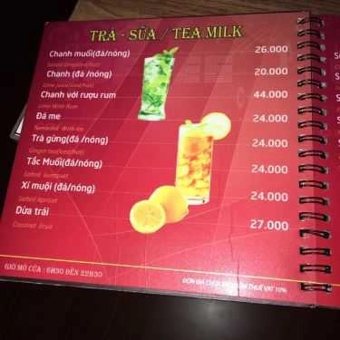 Thực đơn- CHB Cafe