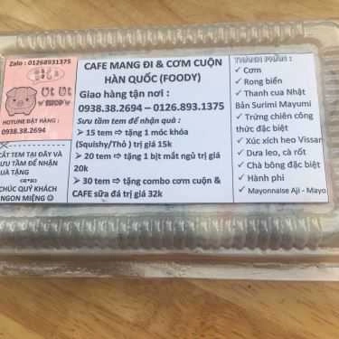 Thực đơn- Coffee Mang Đi & Cơm Cuộn Hàn Quốc